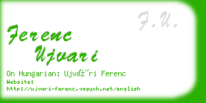 ferenc ujvari business card